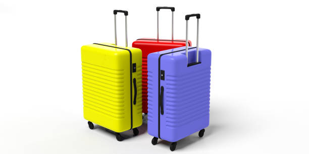 istock Travel suitcases isolated on white background. 3d illustration 1035632168