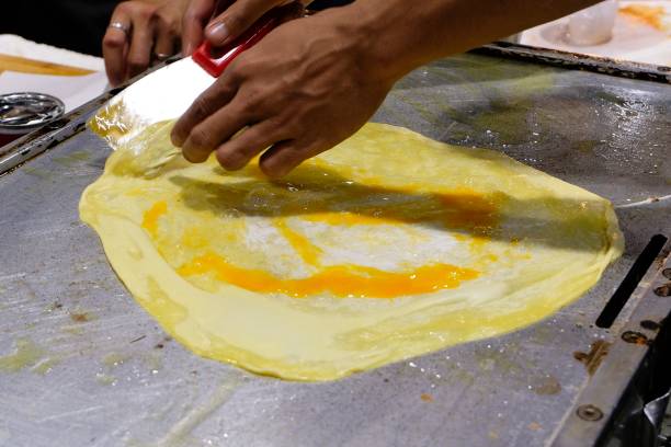 istock The trader making Roti for tea and coffee in breakfast, Indian pancake (fried round flatbread) 1035636554