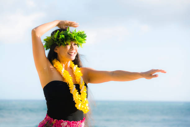 istock Hawaiian Hula Dancer on the Beach of Kauai 1035643206