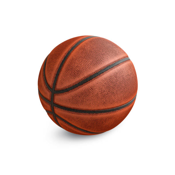 istock Old basketball on the white background. 3 D illustration. 1035643598