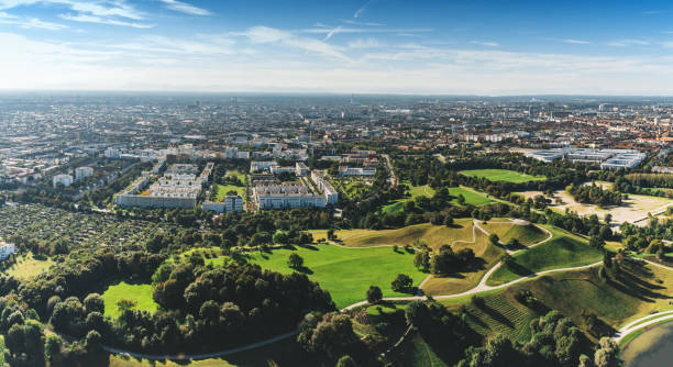 panoramiczny widok na monachium - munich germany city panoramic zdjęcia i obrazy z banku zdjęć