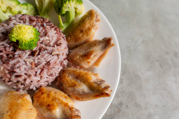 istock clean food , Fried chicken ,Broccoli  vegetable , egg and rice 1035658996