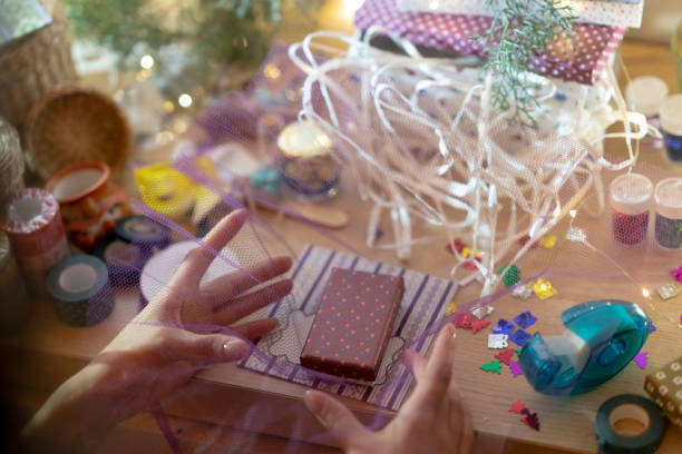 istock Wrapping Christmas Presents and Preparing for New Year 1035668388