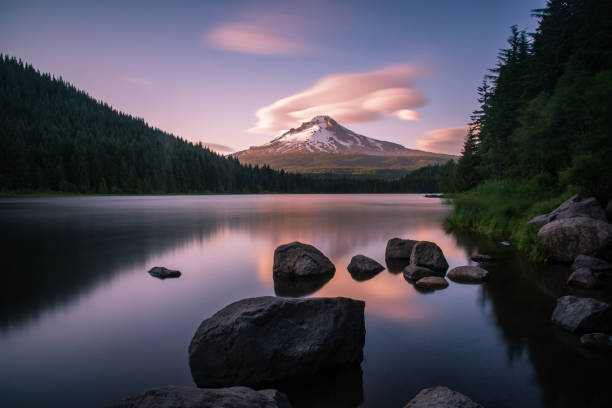 istock Trillium Lake, Oregon, at sunset 1035668600