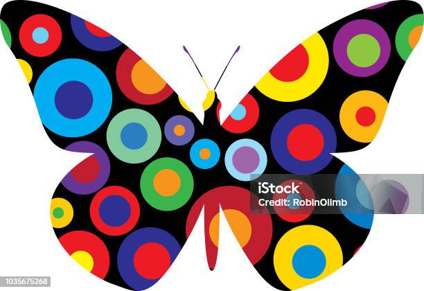 Abstract Circles Butterfly Stock Illustration - Download Image Now - Butterfly - Insect, Animal Wing, Monarch Butterfly