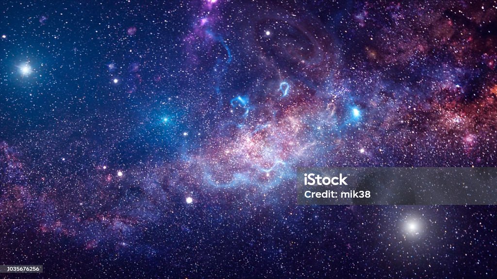 Sfondo di galassie e stelle - Foto stock royalty-free di Spazio cosmico