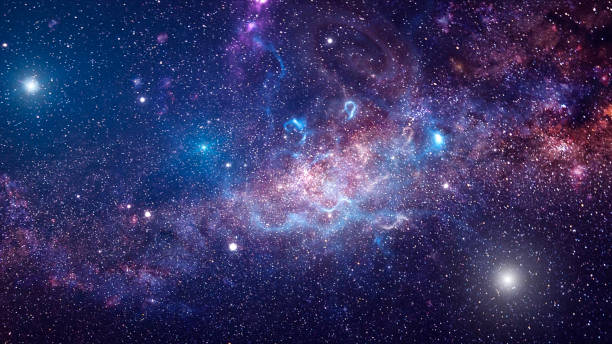 Background of galaxy and stars stock photo