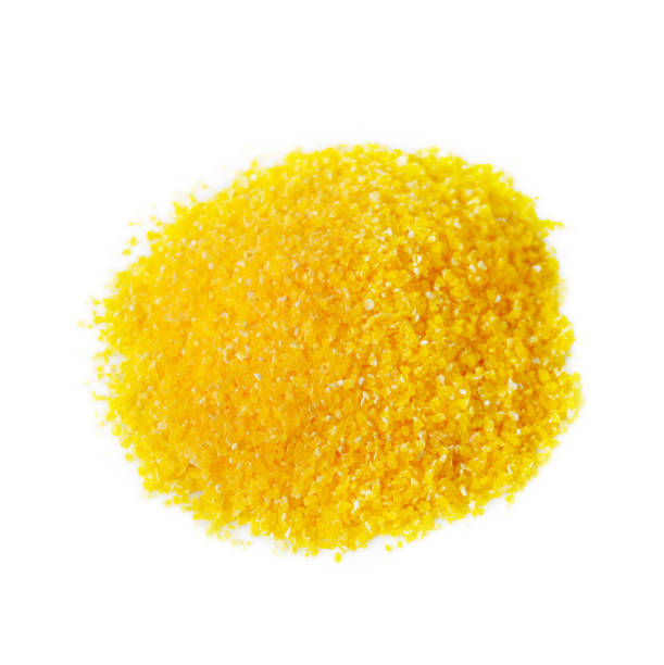 istock Heap of Corn grits isolated on white background 1035682580
