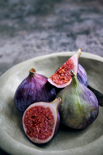 Fresh Figs on Rustic Background