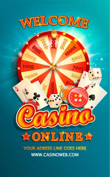 добро пожаловать флаер для казино онлайн с покерными картами. - poker night stock illustrations