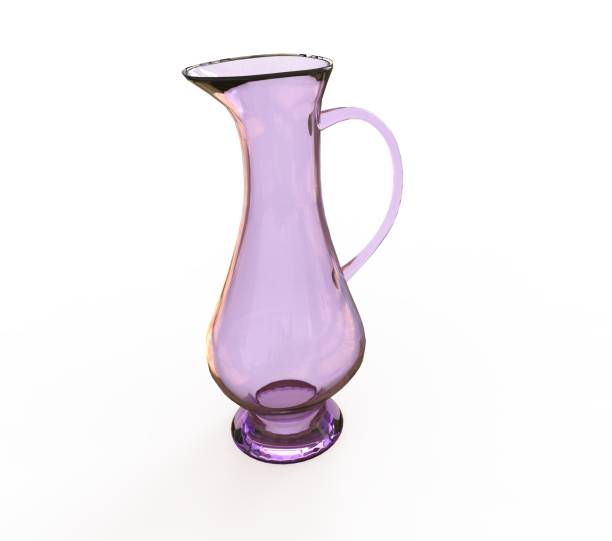 Glass red vase, on a  isolated white background