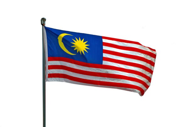 istock State flag of Malaysia isolated on white 1035716294