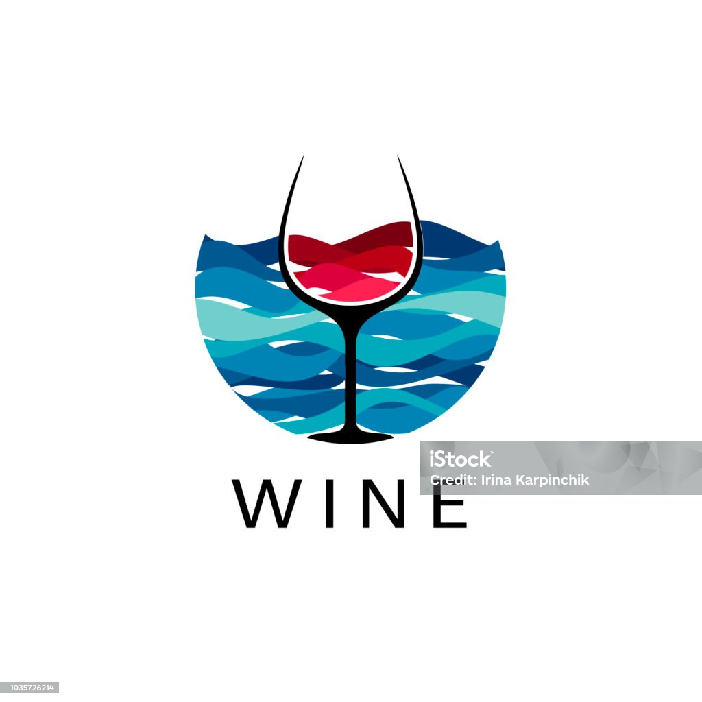 Modèle de conception de vecteur vin - clipart vectoriel de Vin libre de droits