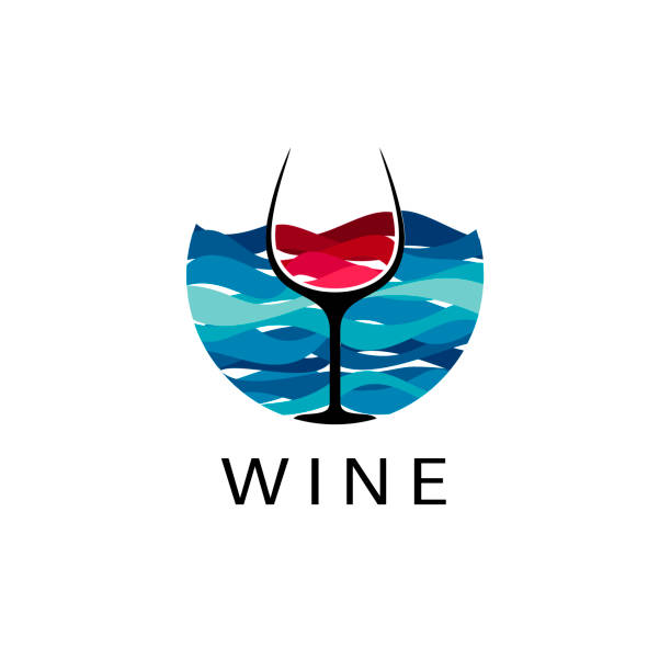 illustrazioni stock, clip art, cartoni animati e icone di tendenza di modello di design del vettore del vino - glass bar relaxation red