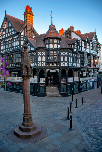 Chester Cross is the junction of the main streets in the heart of the city of Chester, Cheshire, UK
