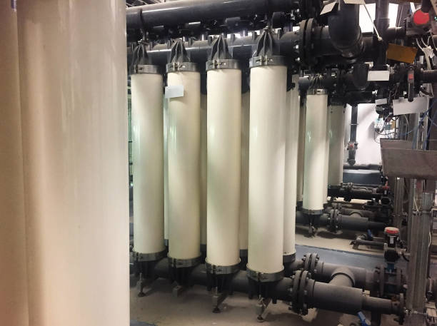 istock Filter installations for water filtration on an industrial scale 1035733378