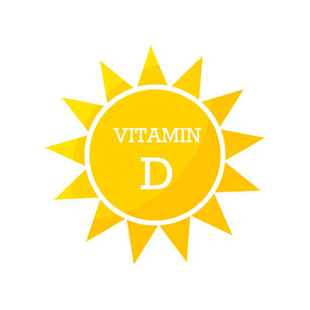 Vitamin D sun design Vitamin D sun design. Vector illustration vitamin d stock illustrations