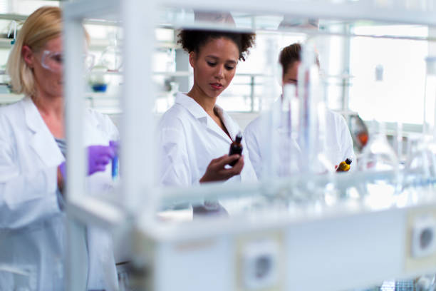 istock In a chemical lab...chemists working 1035740296