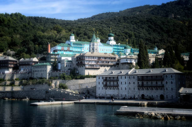 istock Panteleimon monastery on the Holy Mount Athos 1035740442