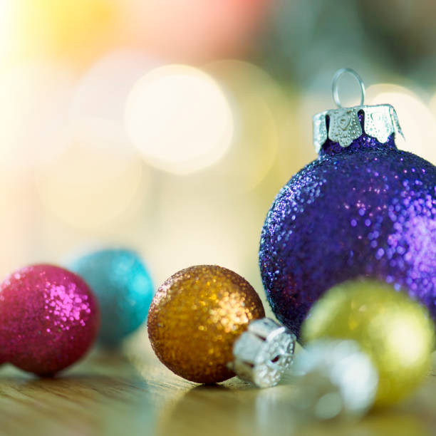 istock Christmas Bubbles on Colorful Defocused Background 1035752090