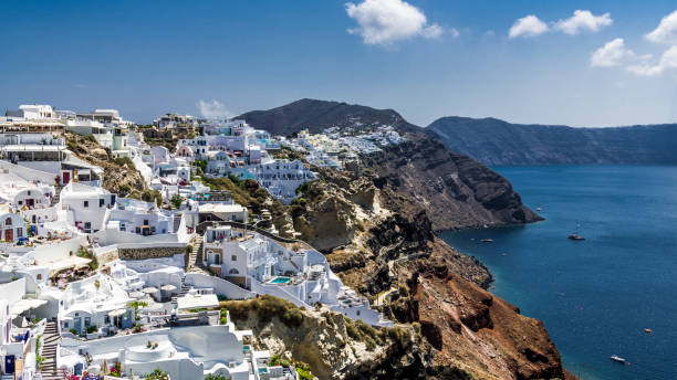 istock The rocky coast of Santorini 1035752456