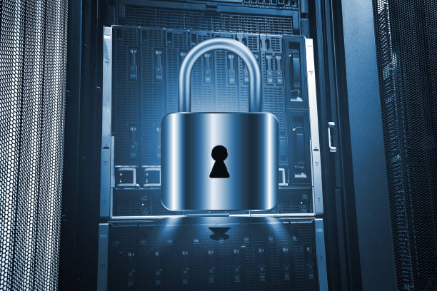 istock Server data protection concept. Database insurance. Safety of information from virus cyber digital internet technology. Security access to computing. Backup restore 1035756598