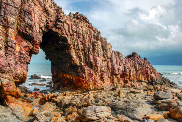 istock Pedra Furada (Holed Stone) at Jericoacoara beach - Ceara, Brazil 1035765782
