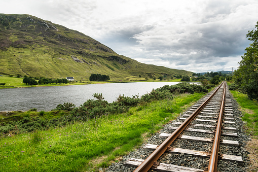 These are old railway tracks beside Lough Finn in Donegal Ireland