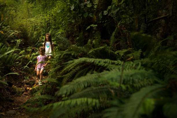 istock Sisters immersed in lush nature 1035777940