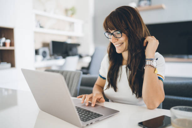 istock Young woman home office 1035778336