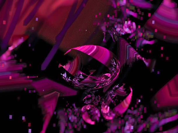 istock fractal abstract color, digital background, creative design, disco chaos 1035778390