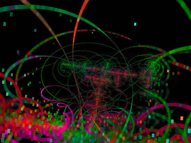 istock fractal abstract color, digital background, creative design, disco chaos 1035778684