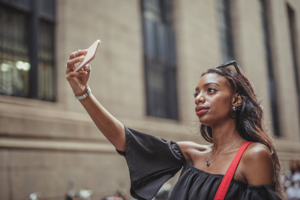 istock Black beauty taking a selfie 1035785628