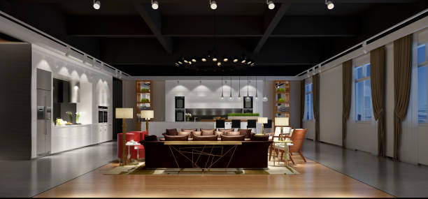 istock 3d render of luxury japanese style house interior 1035801526