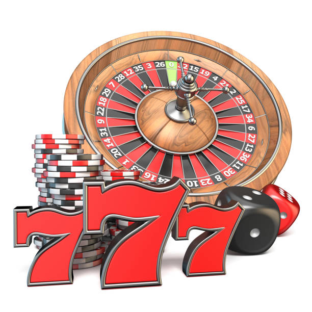 istock Roulette, dice, 777 and gambling chips 3D 1035809216