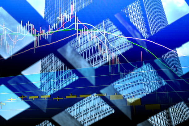 istock Perspective stock market index with modern building in background 1035834904