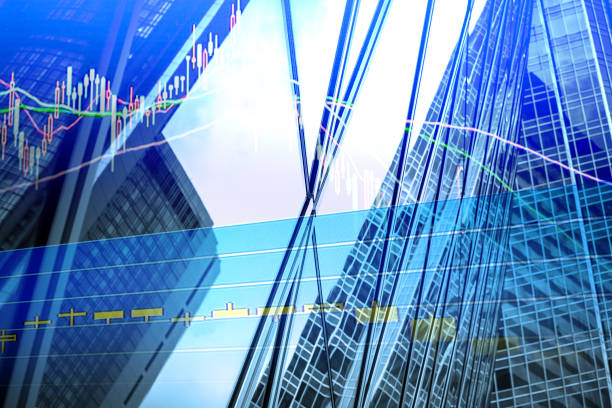 istock Perspective stock market index with modern building in background 1035834910