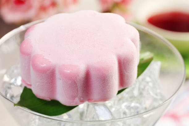 Strawberry ice cream moon cake