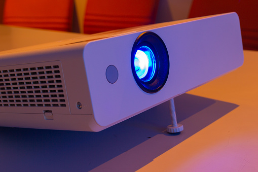 Projector Image Projector For Presentation In A Meeting Room Stock Photo - Download ...