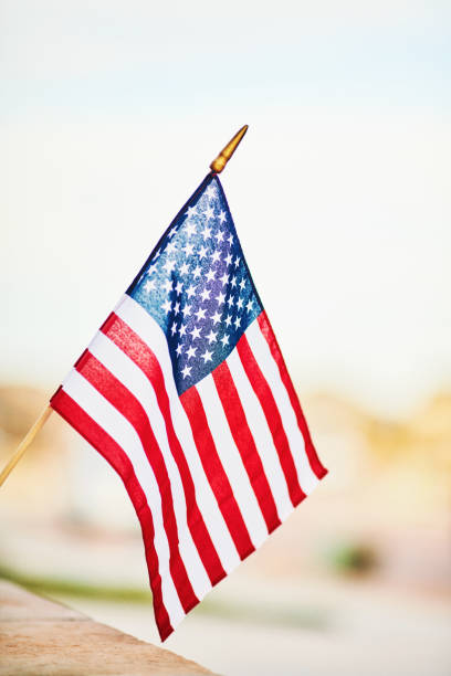 istock Vibrant American flag in sunshine 1035910804
