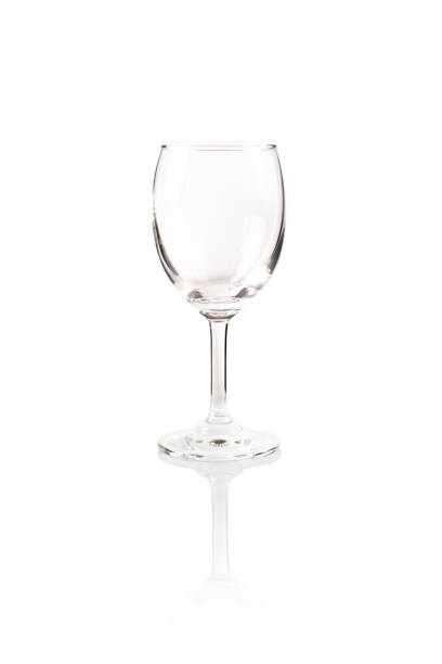 empty glass on white background stock photo