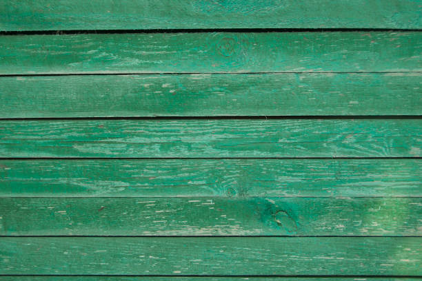 Green Old Wooden Texture Background. Bright Wood Structure