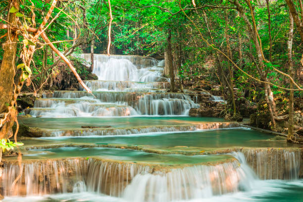 istock Waterfall in the deep forest in National Park, Thailand 1035956266