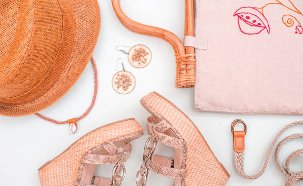 istock Woman Summer Accessorize In Retro Style On White Background 1035956338