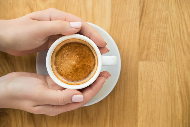 istock Blonde woman with white coffee 1035963616