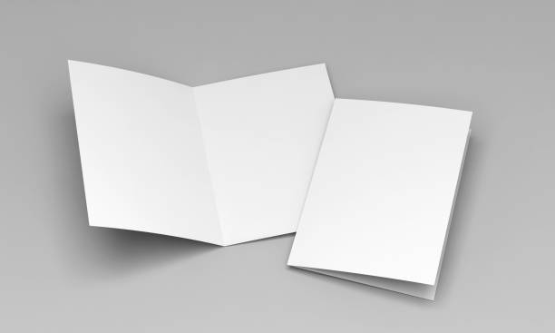 открытка белый шаблон - paper blank white page стоковые фото и изображения