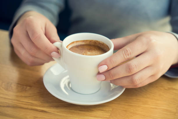 istock Blonde woman with white coffee 1035967168