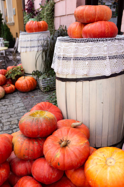 istock Autumn decoration with pumpkins 1035967912