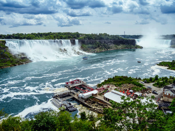 istock Niagara falls, tourists and Niagara river 1035971838
