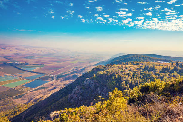 View from mount Menara, Upper Galilee, north Israel View from mount Menara, Upper Galilee, north Israel galilee photos stock pictures, royalty-free photos & images